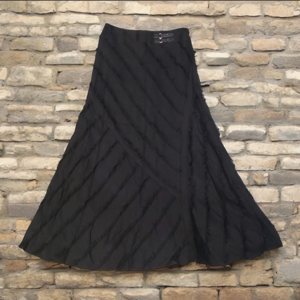 Tribal Wool Blend Maxi Skirt